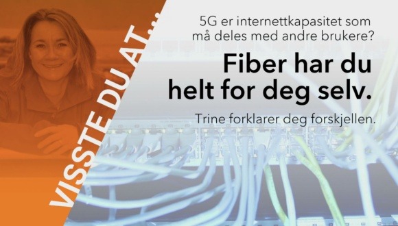 Trine forklarer deg forskjellen på fiber og 5G