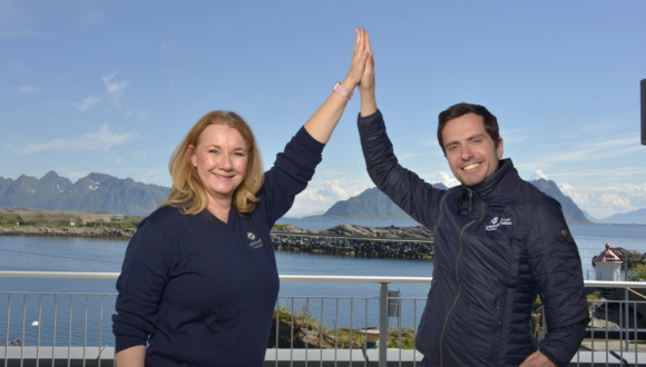Trine Husjord og Edvard Aasjord Møkleby i Lofotkraft Bredbånd AS
